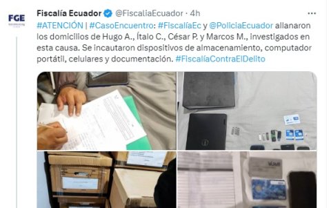 En un inicio, la Fiscalía indicó que la diligencia correspondía al caso Encuentro.