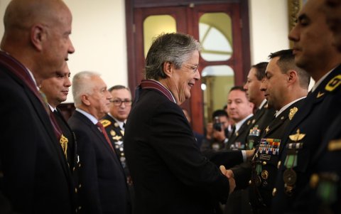 El presidente de la República, Guillermo Lasso, participó este 13 de febrero en la sesión solemne por el centésimo cuarto aniversario de la Casa Militar Presidencial.