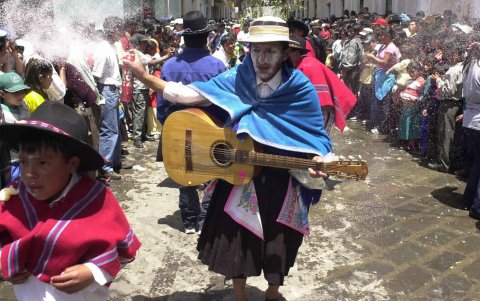 Foto de archivo del Carnaval de Guaranda.