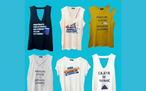 Modelos de camisetas.