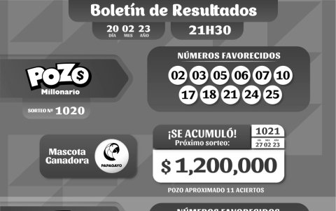 POZO 1020, REVANCHA 007, LUNES 20 DE FEBRERO 2023