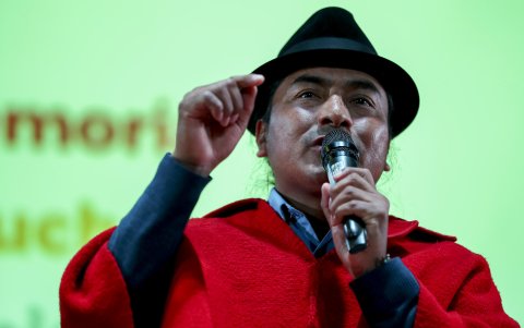 En el discurso de inauguración de la reunión, que se celebra en la Casa de la Cultura Ecuatoriana, de Quito, el presidente de la Conaie, Leonidas Iza, aseguró que se tomará una decisión 
