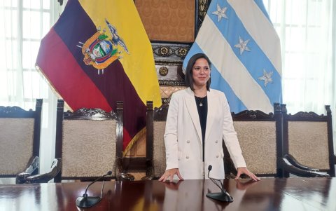 Ana María Moreira cuando fue nombrada la nueva presidenta de la Empresa Pública de Turismo de Guayaquil.