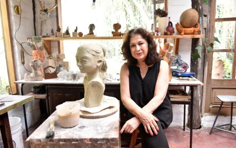 Para ella es un privilegio que sus nietos se inclinen por el arte.