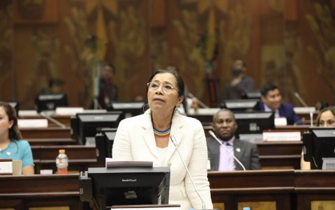 Guadalupe Llori fue removida como presidenta de la Asamblea en mayo de 2022.