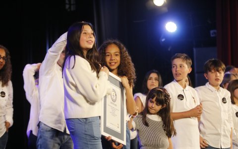 Premiación de los récords Guinness.