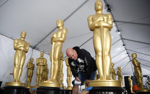 Vista de los preparativos de la edición 95 de los premios Óscar.