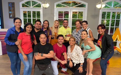 Jorge Heredia con sus compañeros de TC