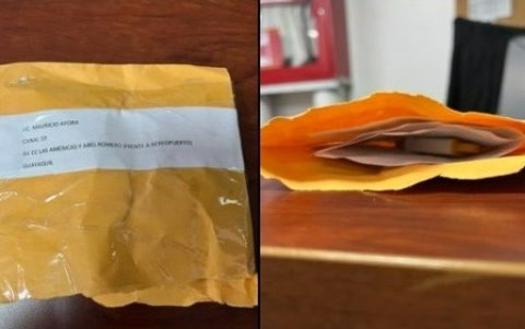 Este sobre llegó hasta las instalaciones de TC Televisión