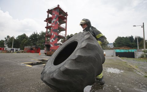 Entrenamiento. Las prácticas y ejercicios son parte de su rutina diaria para que su nivel se mantenga en los rescates.