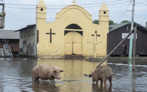 La comunidad pide a las autoridades el levantamiento de muros de contención para no ver afectado más al territorio con los aguajes y mareas altas.