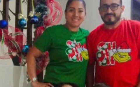 María Fernanda Ganchozo (verde) es la única sobreviviente de la tragedia. Sus hijas y esposo fallecieron. Esta foto fue tomada en diciembre pasado.