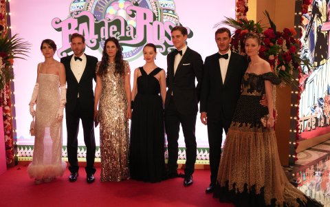 Charlotte Casiraghi, Andrea Casiraghi, Tatiana Santo Domingo, Alexandra de Hanover, Ben Sylvester Strautmann, Pierre Casiraghi y Beatrice Borromeo.