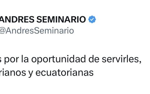 Tras su publicación, el exsecretario Andrés Seminario eliminó su cuenta de Twitter.