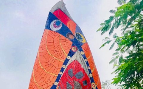 La escultura Corazón Guayaco.