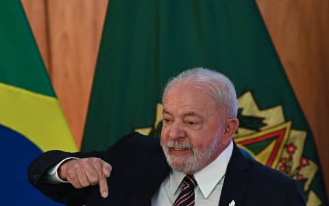 El presidente brasileño, Luiz Inácio Lula da Silva, hace un balance de sus actividades  en estos 100 días de su Gobierno.