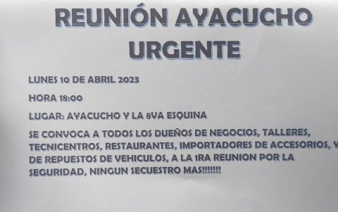 Los comerciantes se autoconvocaron a una reunión