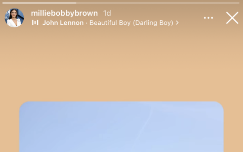 Millie público una foto de Jake en sus historias.