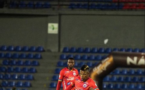 Arce jugando con su club, el Deportivo Pasto.