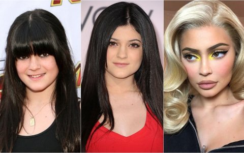 Kylie Jenner el antes y después de la fama.