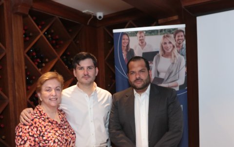 Rina Bruno de Martínez, Carlos Alfonso Martínez y Guido Jalil.