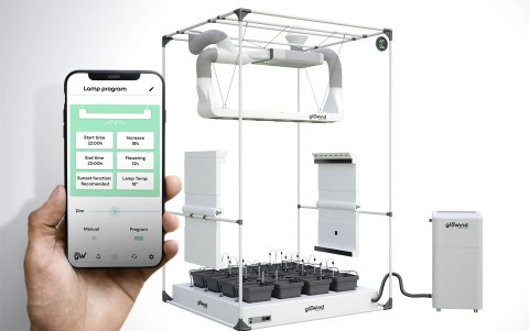 Bajo techo.  Este es un sistema de cultivo para interiores Growind.