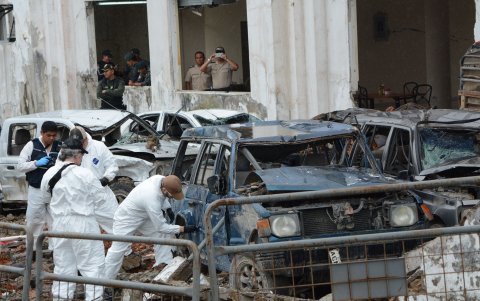 La explosión del cuartel policial de San Lorenzo, en 2018, es uno de los antecedentes del terrorismo en el país.