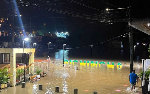 El GAD municipal de Pichincha, provincia de Manabí, publicó esta imagen de las lluvias.