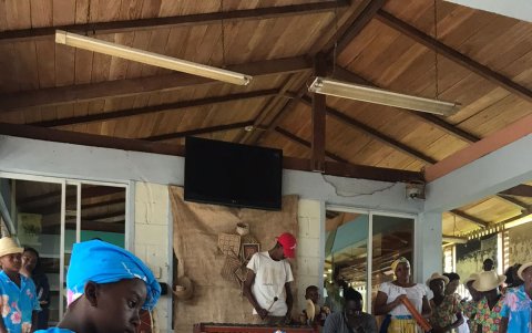 Ritmos. La marimba y los instrumentos de percusión son los más importantes en la música afro. 3. Presentación. Una niña en una clase demostrativa.