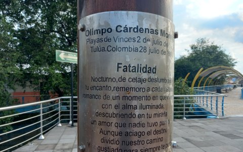 En el parque se rinde homenaje a cinco cantantes de la música criolla, como Olimpo Cárdenas.