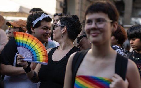 El encuentro fue en la Plaza de Armas en Santiago (Chile).