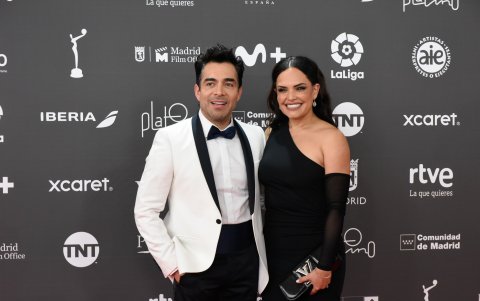Omar Chaparro y su esposa, Lucía.