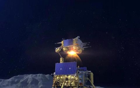 Chang'e 6 es una sonda gemela de su predecesora Chang'e 5, cuyo módulo de ascenso se puede ver en la vista de este artista.
