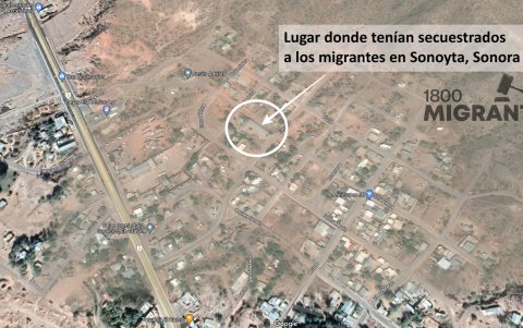 El mapa, ofrecido por una organización de ayuda, señala la 'cuartería' (viviendas) de donde fueron rescatados los ecuatorianos.