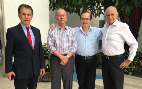 Con Xavier Alvarado Roca, Bernard Fougeres y Mariano Merchán.