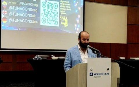 Evento.- Guillermo Morán, director de la Fundación Tunacons, en la celebración en Guayaquil del Día Mundial del Atún.