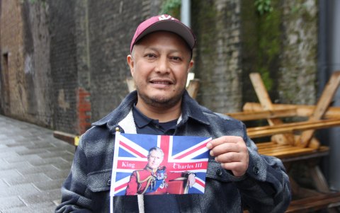 Omar Marcelo, ecuatoriano que ha llegado a Londres para ver la coronación.