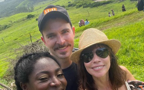 Con Manolo Cardona y Maribel Verdú.