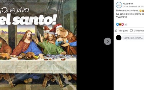 Una de las publicaciones colgadas en una fan page de Guayarte.