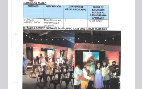 Parte del informe del proveedor.