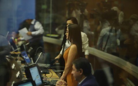 Viviana Veloz, del correísmo, fue una de las interpelantes del presidente Lasso.