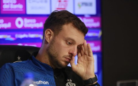 Marín Anselmi en una rueda de prensa.