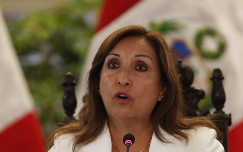 La presidenta del Perú, Dina Boluarte, en una fotografía de archivo. EFE/ Paolo Aguilar