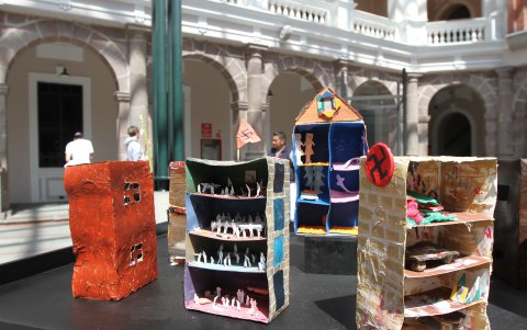 Parte de la exposición en el Centro de arte contemporáneo