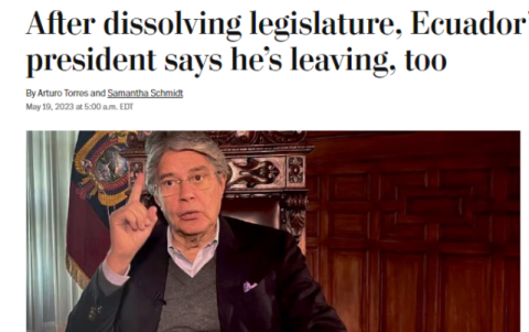 Captura de pantalla de la página web del periódico The Washington Post.