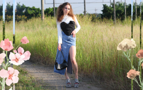 Las maxifaldas con este material son muy versátiles.