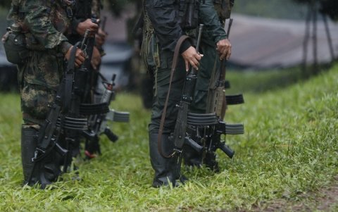 Imagen de archivo de guerrilleros de la disidencia de las FARC en San Vicente del Caguán (Colombia)