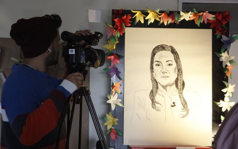 Un retrato de la comunicadora fallecida.