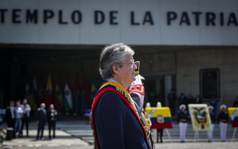 El presidente Guillermo Lasso participó en la ceremonia militar en la que se conmemora los 201 años de la Batalla de Pichincha.