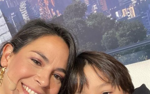 Con su hijo, Ignacio.